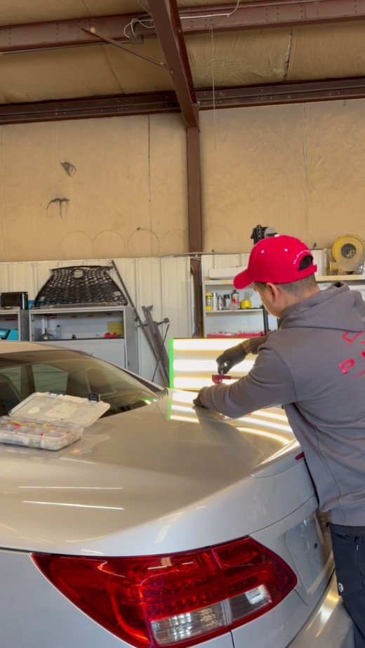 Paintless dent repair panel detail work by PushPDR